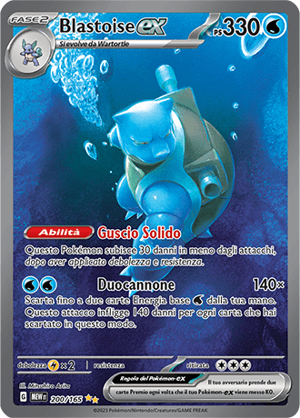 Blastoise ex 151 carta Pokémon italiana SIR