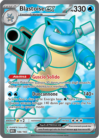 Blastoise ex 151 carta Pokémon italiana UR