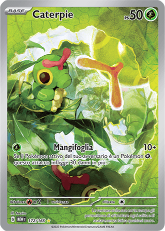 Caterpie 151 carta Pokémon italiana IR