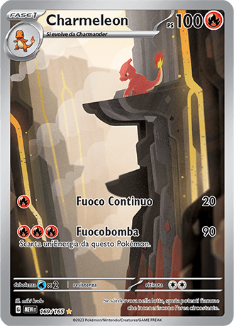 Charmeleon 151 carta Pokémon italiana IR