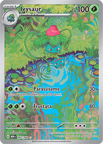 Ivysaur 151 carta Pokémon italiana IR