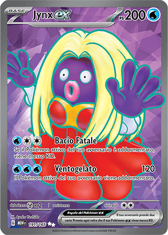 Jynx ex 151 carta Pokémon italiana UR
