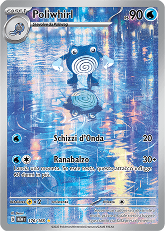 Poliwhirl 151 carta Pokémon italiana IR