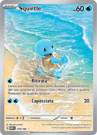 Squirtle 151 carta Pokémon italiana IR