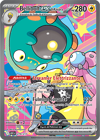 Bellibolt ex di Kissara Ascesa Eroica carta Pokémon italiana SIR