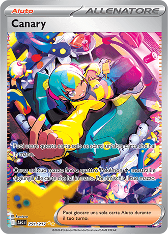 Canary Ascesa Eroica carta Pokémon italiana SIR