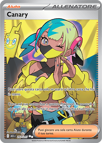 Canary Ascesa Eroica carta Pokémon italiana UR