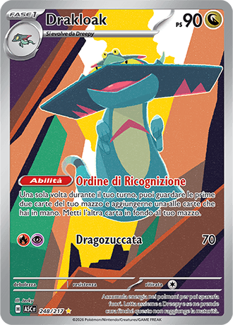 Drakloak Ascesa Eroica carta Pokémon italiana IR