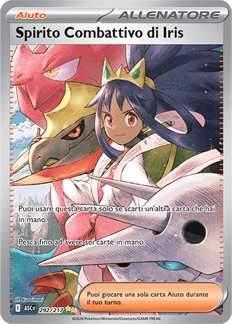 Spirito Combattivo di Iris Ascesa Eroica carta Pokémon italiana SIR