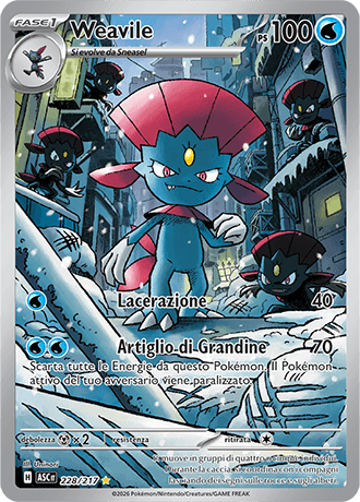 Weavile Ascesa Eroica carta Pokémon italiana IR