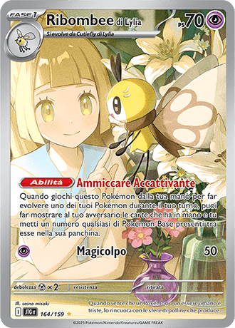 Ribombee di Lylia Avventure Insieme carta Pokémon italiana IR