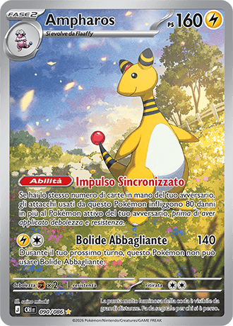 Ampharos Caos Nascente carta Pokémon italiana IR