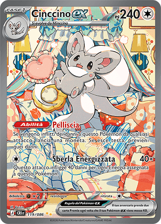 Cinccino ex Caos Nascente carta Pokémon italiana SIR