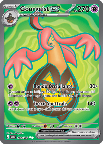 Gourgeist ex Caos Nascente carta Pokémon italiana UR