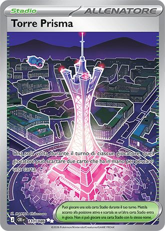 Torre Prisma Caos Nascente carta Pokémon italiana UR