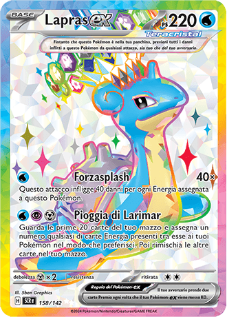 Lapras ex Corona Astrale carta Pokémon italiana UR