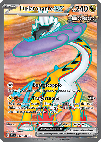 Furiatonante ex Cronoforze carta Pokémon italiana UR