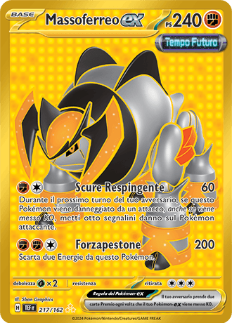 Massoferreo ex Cronoforze carta Pokémon italiana HR