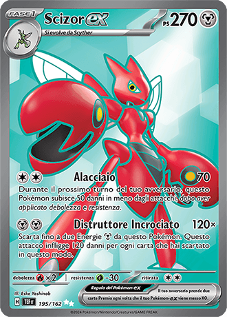 Scizor ex Cronoforze carta Pokémon italiana UR