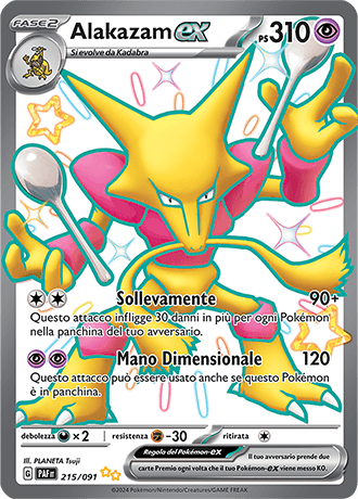 Alakazam ex Destino di Paldea carta Pokémon italiana SSR