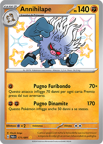 Annihilape Destino di Paldea carta Pokémon italiana SSB