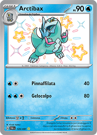 Arctibax Destino di Paldea carta Pokémon italiana SSB
