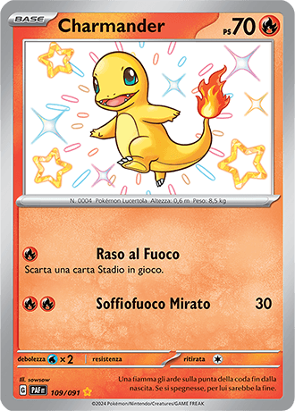 Charmander Destino di Paldea carta Pokémon italiana SSB