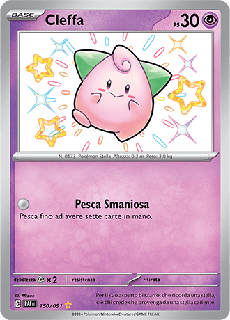 Cleffa Destino di Paldea carta Pokémon italiana SSB