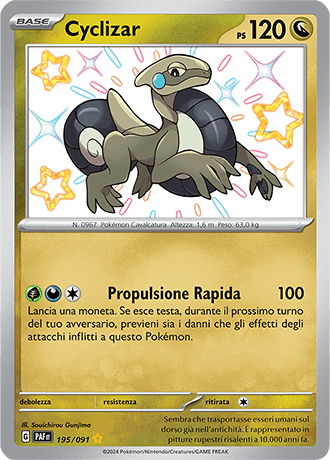 Cyclizar Destino di Paldea carta Pokémon italiana SSB