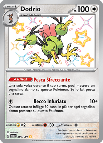 Dodrio Destino di Paldea carta Pokémon italiana SSB