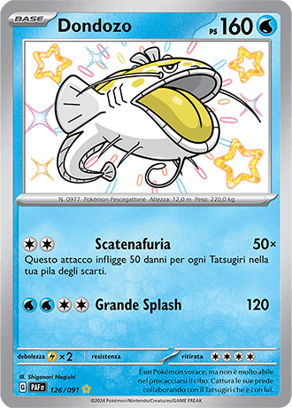 Dondozo Destino di Paldea carta Pokémon italiana SSB