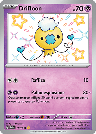 Drifloon Destino di Paldea carta Pokémon italiana SSB
