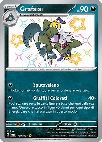Grafaiai Destino di Paldea carta Pokémon italiana SSB