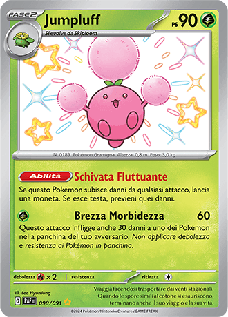 Jumpluff Destino di Paldea carta Pokémon italiana SSB