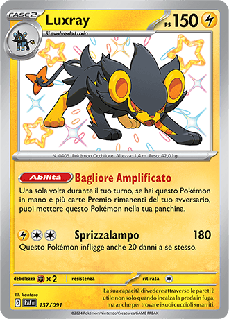 Luxray Destino di Paldea carta Pokémon italiana SSB