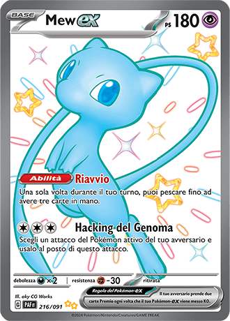 Mew ex Destino di Paldea carta Pokémon italiana SSR