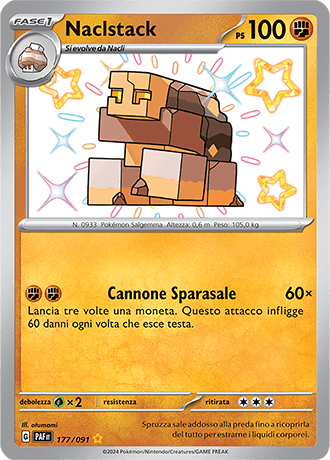 Naclstack Destino di Paldea carta Pokémon italiana SSB