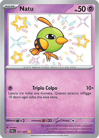 Natu Destino di Paldea carta Pokémon italiana SSB