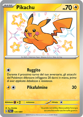 Pikachu Destino di Paldea carta Pokémon italiana SSB