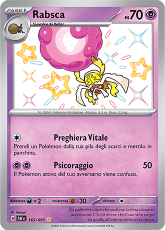 Rabsca Destino di Paldea carta Pokémon italiana SSB