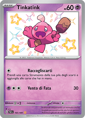 Tinkatink Destino di Paldea carta Pokémon italiana SSB