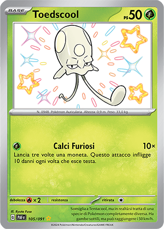 Toedscool Destino di Paldea carta Pokémon italiana SSB