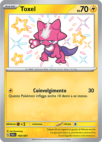 Toxel Destino di Paldea carta Pokémon italiana SSB