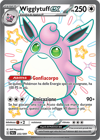 Wigglytuff ex Destino di Paldea carta Pokémon italiana SSR