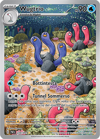Wugtrio Destino di Paldea carta Pokémon italiana IR