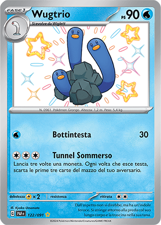 Wugtrio Destino di Paldea carta Pokémon italiana SSB