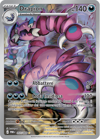 Drapion Equilibrio Perfetto carta Pokémon italiana IR