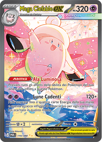 Mega Clefable ex Equilibrio Perfetto carta Pokémon italiana SIR