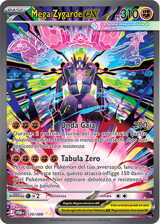 Mega Zygarde ex Equilibrio Perfetto carta Pokémon italiana SIR