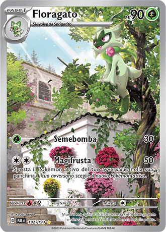 Floragato Evoluzioni a Paldea carta Pokémon italiana IR